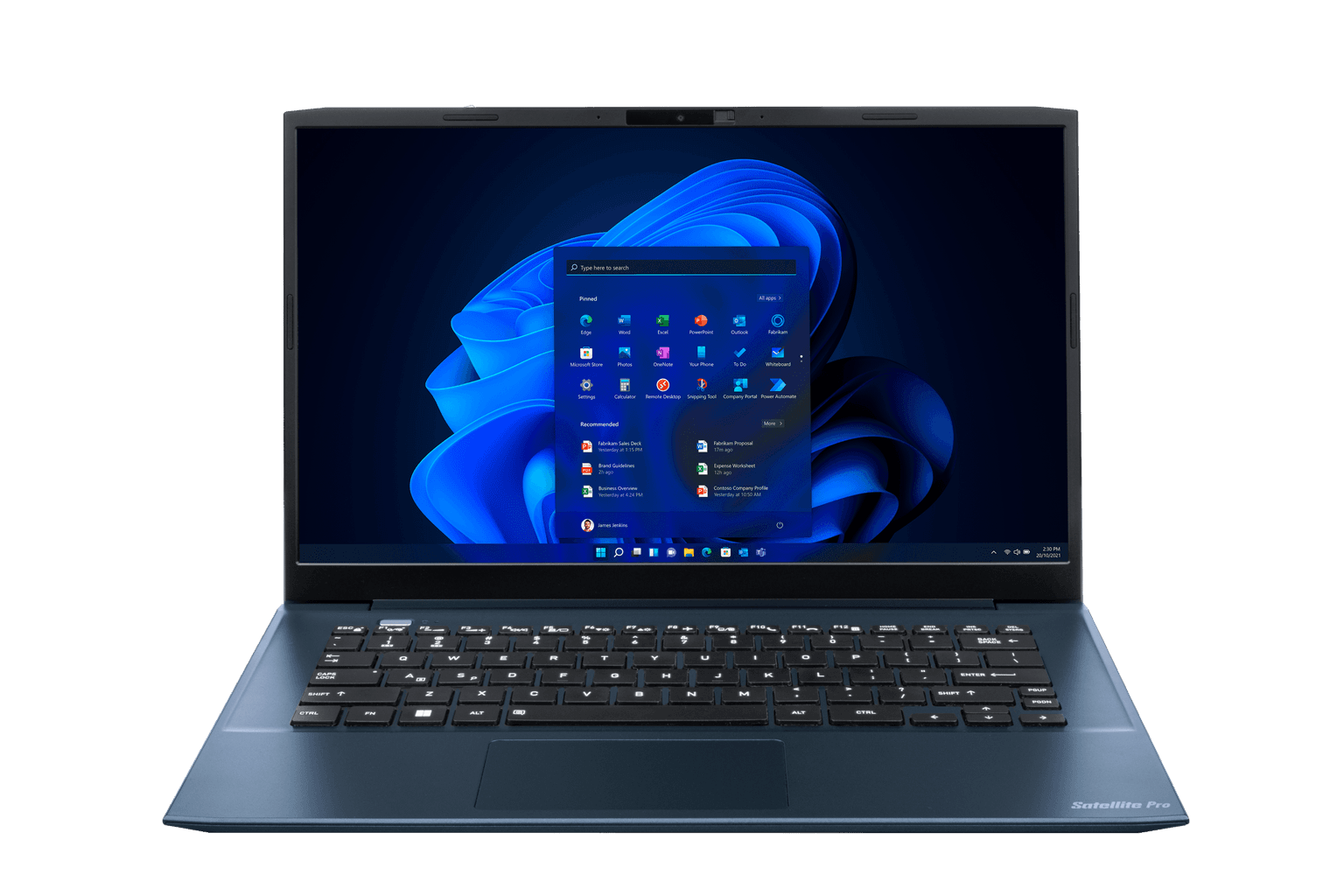 Dynabook Satellite Pro C40-K 14-inch ultraportable commercial laptop sitting on an office desk