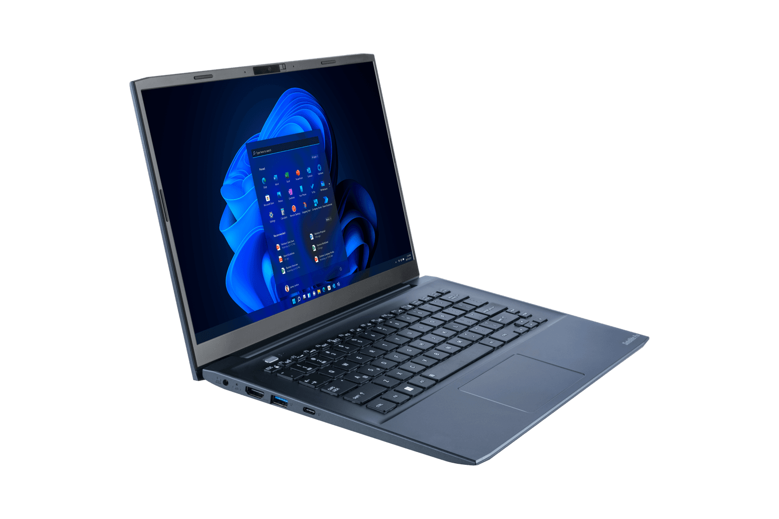 Web camera with physical privacy slider shutter and IR sensors on Dynabook Satellite Pro C40-K laptop