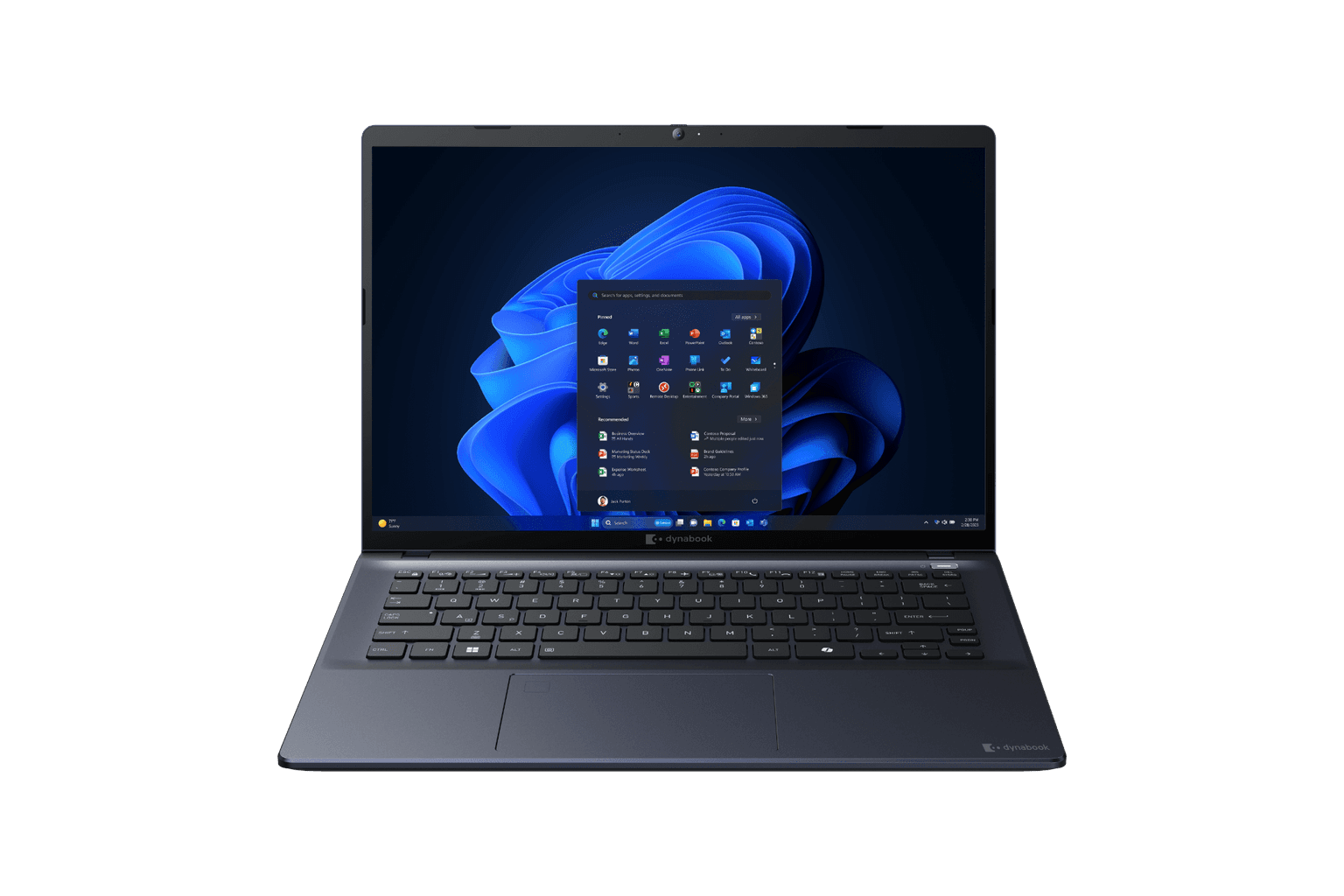 5MP web camera with physical privacy slider shutter and IR sensors on Dynabook Tecra A45-M laptop